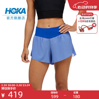 HOKA ONE ONE 新款女士夏季4英寸短裤跑步运动透气舒适干爽轻弹 宇宙蓝 XS