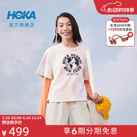 HOKA ONE ONE 新款女款夏季HOKA短袖印花T恤 跑步运动舒适透气宽松 彩色 S