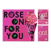 jissbon 杰士邦 001系列 馥郁玫瑰安全套礼盒 001*12只+润滑剂*12只