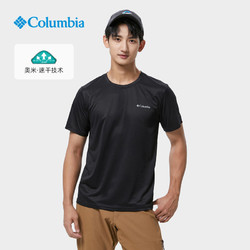 Columbia 哥伦比亚 户外男装速干衣轻薄透气舒适休闲圆领短袖T恤