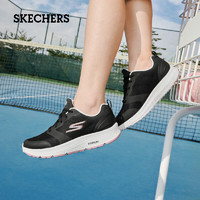 SKECHERS 斯凯奇 女鞋百搭简约跑步鞋休闲舒适运动网面鞋 黑色 37