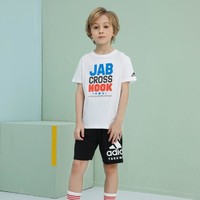 adidas 阿迪达斯 六一儿童节男童t恤短袖夏季儿童中大童运动上衣休闲舒适亲肤半袖