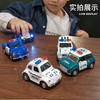 KIV 卡威 Q版合金声光警车仿真小汽车模型儿童男孩宝宝3-6岁玩具车警察车