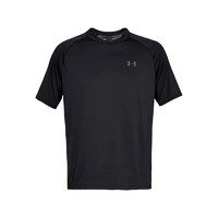 安德玛 男士运动时尚速干圆领短袖T恤1326413 黑色 XL