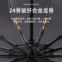 88VIP：Tianwei umbrella 天玮伞业 24骨全自动雨伞黑胶双人男女晴雨两用伞加固折叠抗风伞 米白色