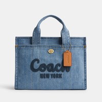 COACH 蔻驰 丹宁牛仔系列 Cargo logo刺绣牛仔手提包