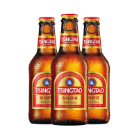青岛啤酒 金质拉环小棕金11°P258mL12瓶赠啤酒扎杯