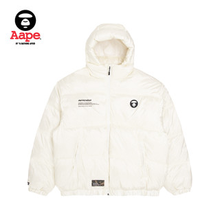 Aape 旗舰店男装秋冬字母印花猿颜徽章版厚面包羽绒服外套7532XXJ