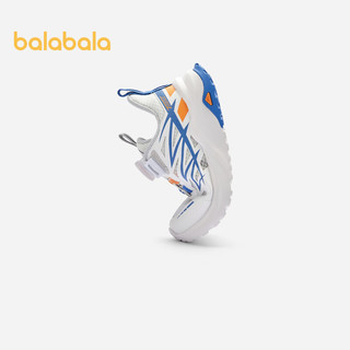 巴拉巴拉儿童运动鞋2024夏季女童透气网布鞋潮流 白蓝色调00318-204224140119 28码