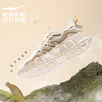 鸿星尔克女子休闲鞋透气减震轻便网面女士休闲运动鞋休闲简约女鞋牧歌 羽毛白/亚麻灰 36