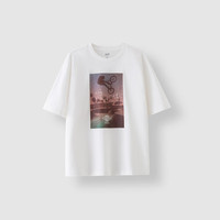 Gap 盖璞 男士纯棉印花圆领短袖T恤 463239 白色 XL