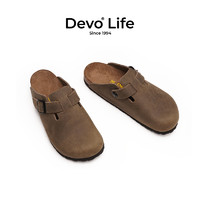 Devo Life软木拖鞋男女同款包头拖休闲拖鞋复古欧美拖鞋 3624