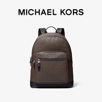 MICHAEL KORS 迈克·科尔斯 男士大容量双肩包电脑包 深棕/黑色 201（老花款）