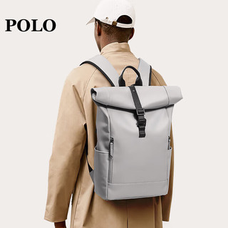 POLO双肩包男背包男学生书包男潮流大容量17英寸电脑包商务通勤旅行包