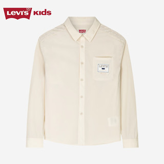 Levi's李维斯童装24夏儿童薄款长袖衬衫男童拼接网孔上衣 浅沙色 120/60(6)
