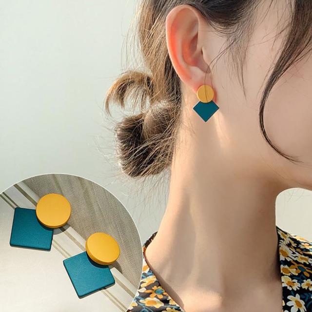 Lily&Lotty 复古耳钉潮几何气质耳饰法式网红小众高级感耳环