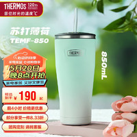 膳魔师（THERMOS）保温杯850ml大容量不锈钢男女士儿童吸管水杯子TEMF-850-LG-G 苏打薄荷*渐变