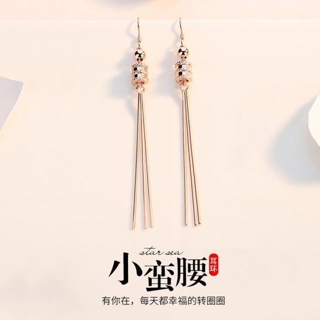 Lily&Lotty 流苏耳环时尚简约潮小蛮腰耳饰长款超仙气质高级感耳钉女