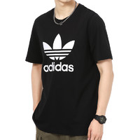 88VIP：adidas 阿迪达斯 三叶草男装经典logo运动服透气短袖T恤H06642