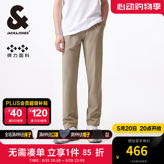 杰克·琼斯（JACK&JONES）夏潮长裤简约时尚舒适弹力面料合体休闲裤男裤男装224214032 E11 斑纹棕 常规 175/80A/MR