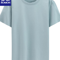 ROMON 罗蒙 短袖男士圆领T恤衫 浅蓝 170