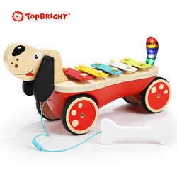 TOP BRIGHT 特宝儿 小狗拖拉敲琴宝宝手敲琴玩具1-3岁敲打音乐玩具