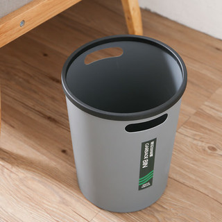 妙然2个装压圈垃圾桶分类塑料垃圾篓家用厨房卫生间办公室加厚纸篓