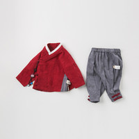 88VIP：戴维贝拉 秋装唐装汉服男童套装小童国风儿童新年衣服