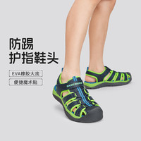 SKECHERS 斯凯奇 凉鞋夏季款童鞋轻质透气魔术贴护脚中大童凉鞋男童415012L