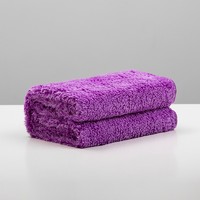 MAWALIFE 毛巾洗脸方巾不易掉毛柔软亲肤不易发硬高吸水台湾进口微丝开纤纱 紫色 25*36cm