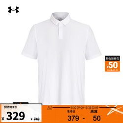 UNDER ARMOUR 安德玛 UNDERARMOUR）Luxe男子高尔夫运动Polo衫1377362 白色100 L