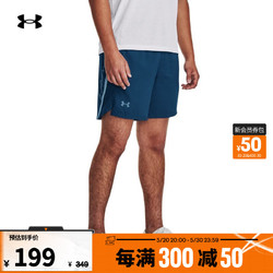 UNDER ARMOUR 安德玛 UNDERARMOUR）Launch男子7英寸印花跑步运动短裤1376583 蓝色426 XL
