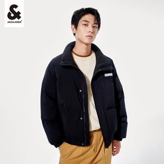 杰克·琼斯（JACK&JONES）春季男装潮流宽松棉衣短款立领棉袄棉夹克外套棉服保暖男士 黑色-E40  170/92A/S