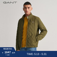 GANT甘特男士时尚通勤拉链棉服外套|7006340 301松绿色 L