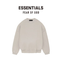 FEAR OF GOD ESSENTIALS拉丝棉质圆领卫衣美式高街潮牌舒适时尚宽松加绒简约外套 烟云灰 Silver Cloud L