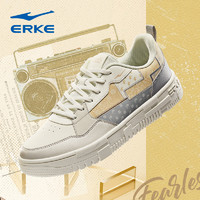 ERKE 鸿星尔克 板鞋男鞋新款男士休闲鞋潮滑板小白鞋运动鞋 橡芽白/北欧蓝 39