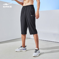 ERKE 鸿星尔克 运动七分裤男2024夏季新款运动跑步训练速干男士短裤中裤