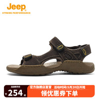 Jeep 吉普 凉鞋男2024年 暗棕色 44 (皮鞋码)