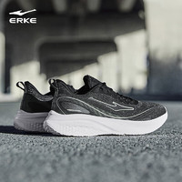 ERKE 鸿星尔克 跑鞋男鞋夏季新款网面轻便舒适透气休闲鞋入门跑步鞋 正黑/碳灰 44