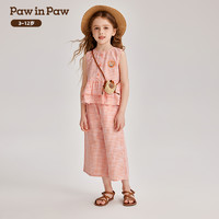 Paw in Paw PawinPaw卡通小熊童装24年夏季新款女童无袖格纹儿童套装甜美度假