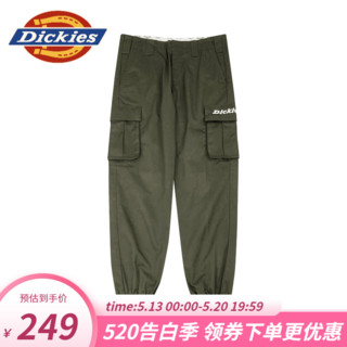 dickies休闲裤男 春季 修身系列字母束口休闲工装裤DK007069 军绿色 34