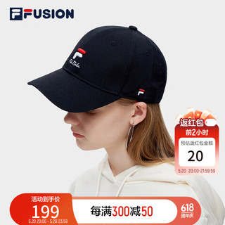 FILAFUSION斐乐棒球帽中性时尚休闲鸭舌帽遮阳帽 RD红-RD XS