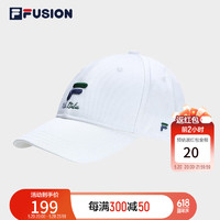 FILAFUSION斐乐棒球帽中性时尚休闲鸭舌帽遮阳帽 标准白-WT XS