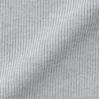 无印良品（MUJI）男式 可水洗棱纹织圆领毛衣 针织衫 AA0QEA4S 灰色 XL (180/104A)
