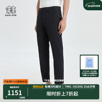 KOLON SPORT/可隆软壳长裤 男子户外休闲商务弹力防泼水压胶通勤裤子 LHLP4ST553-BK 黑色 190/3XL