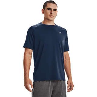 安德玛 UNDERARMOUR）春夏Tech 2.0男子训练运动短袖T恤1326413 深蓝色408 XXL