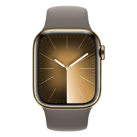 Apple 苹果 Watch Series 9 智能手表 41mm 蜂窝款；金色不锈钢表壳；陶土色运动型表带