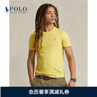 Polo Ralph Lauren 拉夫劳伦 男装 24春修身版棉平纹针织T恤RL18083 700-绿洲黄 XXL