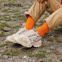 斯凯奇（Skechers）男鞋夏季休闲鞋户外运动鞋复古厚底增高老爹鞋熊猫鞋237121 浅灰色/LTGY 40