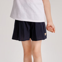 PawinPaw卡通小熊童装2024年夏季女童短裤松紧花苞腰可爱 Navy藏青色/59 110cm